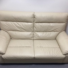 白、2人用ソファ