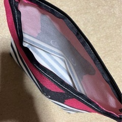 新品未使用　黒猫ピンク　ストライプ柄の画像