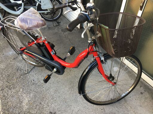 ヤマハ パス ナチュラ 新基準 子供乗せ 赤 8,7AH アシスタ ビビ 神戸市