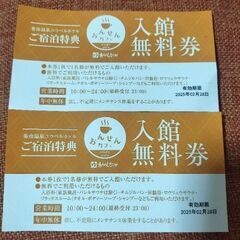 菊南温泉おんせんカフェあがんなっせ入館無料券２枚【リピーター様限...