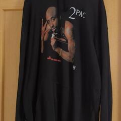 古着 2PAC プリント オーバーサイズ パーカー 3XLの画像