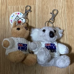 オーストラリア　コアラ＆カンガルー　ぬいぐるみ　キーホルダー　人気の画像