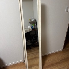 姿見　ホワイト　木目
