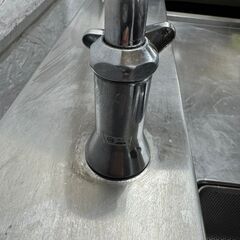 【Tanico】 タニコー 水切り付 1槽シンク BG 水栓１本付 ステンレス 業務用 流し台 W950×D750×H850mm N0590の画像