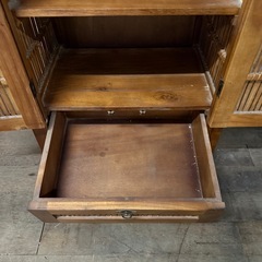 【19】レトロ木製キャビネット スリット扉 の画像