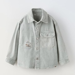 ZARA SNOOPY スヌーピー　Gジャン　デニムジャケット　80センチ　の画像