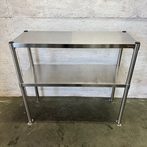 【tanico】タニコー ステンレス製 作業台 調理台 厨房機器 店舗用品 W900×D350×H810 業務用 台上設置 ステンレス 厨房 中古 店舗 Y0710