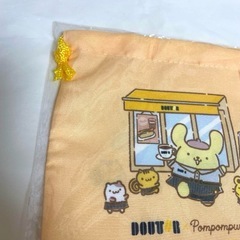 \  物物交換可能  /【新品】ポムポムプリン 巾着 ドトールコーヒー　限定品　サンリオ　グッズ　ポーチの画像