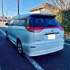 エスティマ　2.4G　エアロ　H18　車検7/9　走行69000ｋ　純正HDDナビ＆純正フリップダウン＆カラーバックカメラ 　両側パワースライド　17ＡＷ　キセノン　7人乗り　禁煙車　1オーナー記録簿の画像