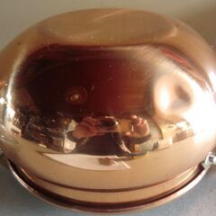 銅製　両手鍋　耐熱ガラス蓋付　未使用の画像