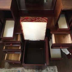 鏡台　三面鏡 紫檀　レトロの画像