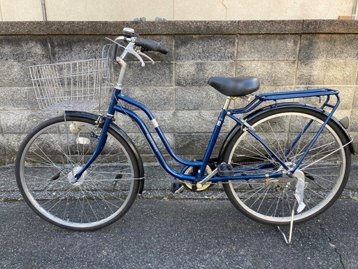【26インチ自転車】美品❗️中古車　6段変速　LEDオートライト付　前後タイヤ、チェーン、前カゴ新品❗️若林自転車　浜大津店　SALE