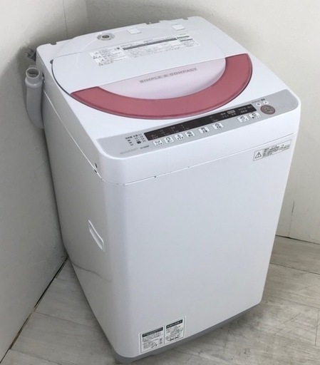 (送料無料) 2019年 6kg 洗濯機 SHARP Ag+イオン 好評の穴なし槽 槽クリーン機能 ドルフィンパルセーター