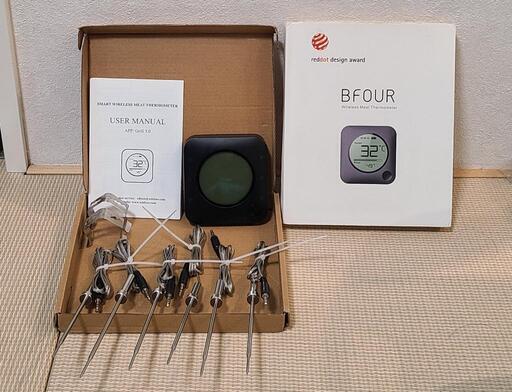 ワイヤレスデジタルグリル温度計　Bluetooth温度計 肉用温度計 BBQ