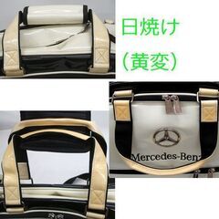 メルセデス ベンツ ゴルフ ボストンバッグ 衣類シューズ入れ　ショルダー付 オフホワイト×ブラック 48×31×26 靴収納 ☆ PayPay(ペイペイ)決済可能 ☆ 札幌市 豊平区 平岸 平岸店の画像