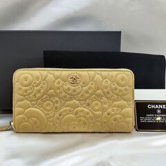 【シャネル】A82881 カメリア＆ラインストーンスタッズラウン...