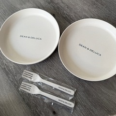 ディーンアンドデルーカ 　バンブー プレート　フォーク　セット　の画像