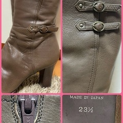 本革ロングブーツ👢レディース　23.5㎝　の画像