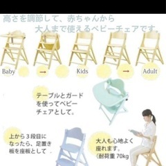 大和屋　子供椅子　ハイチェア　アッフルチェアの画像