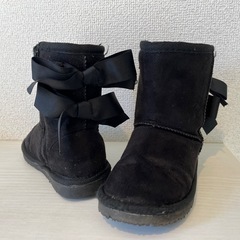 ムートンブーツ　リボン　16cm
