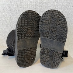 ムートンブーツ　リボン　16cmの画像