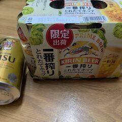 取引中・キリン一番搾りとれたてホップ350ml×6缶とエビスビー...