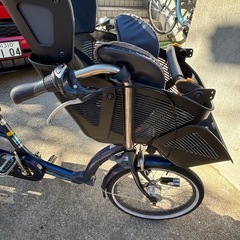 【ご相談中】ふらっか～ずシュシュ ブルーカモフラージュ 子供乗せ自転車の画像