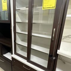 ジモティ来店特価!!　食器棚　創愛ファニチュア　ブラウン　　J-...