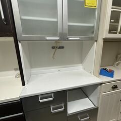 ジモティ来店特価!!　食器棚　グレー　J-250159