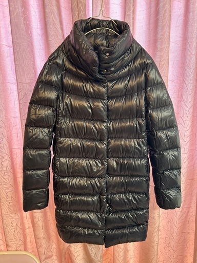 HERNO ブラック ダウンジャケット ロング丈