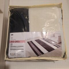 ◆新品未使用品◆ ニトリ Yストライプ BK ラグ カーペット ...