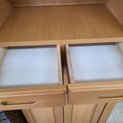 J6506 ミラー付きシューズボックス ナチュラル クリーニング済