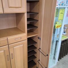 J6506 ミラー付きシューズボックス ナチュラル クリーニング済