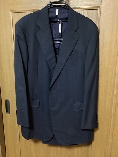 LONNER ダークネイビー ストライプ ビジネススーツ　春夏　BE8