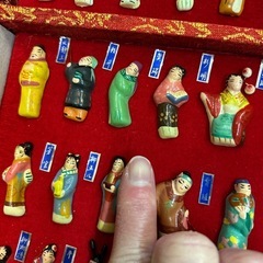 紅楼夢　珍品　中国　土人形　共箱入の画像