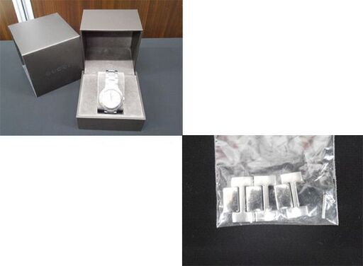 本物 本物 GUCCI 8900M シルバー文字盤 SS クオーツ グッチ メンズ