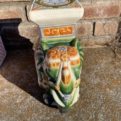 【1／19受け渡し決定‼️】ゾウの置き物　鉢植え置きの画像