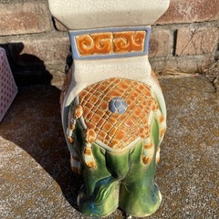 【1／19受け渡し決定‼️】ゾウの置き物　鉢植え置きの画像