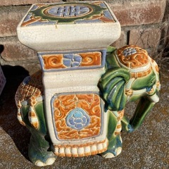 【1／19受け渡し決定‼️】ゾウの置き物　鉢植え置きの画像