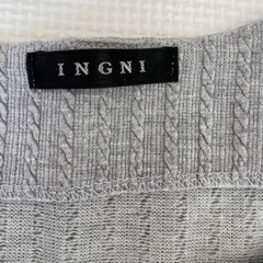 INGNI グレー Vネック 長袖シャツ Mサイズの画像