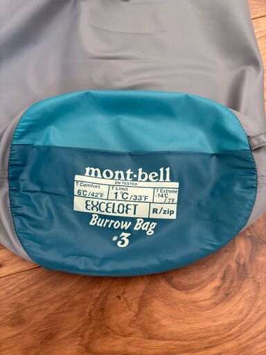 mont-bell モンベル 寝袋シュラフ BurrowBag#3 バロウバッグ