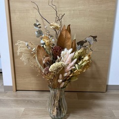 大きめ 花瓶付きドライフラワー