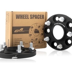 GAsupply 鍛造ワイドトレッドスペーサー PCD114.3 5H 内径67.1 M12XP1.25 厚さ15mm ワイトレハブリング一体 マットブラック【2枚セット】の画像