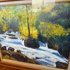 89.「夏の奥入瀬」髙橋一善 油絵の画像