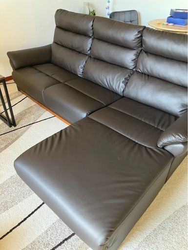 L字ソファ黒色　付属品あり