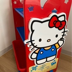 ハローキティ3段ラック収納棚昭和レトロおもちゃ子供部屋