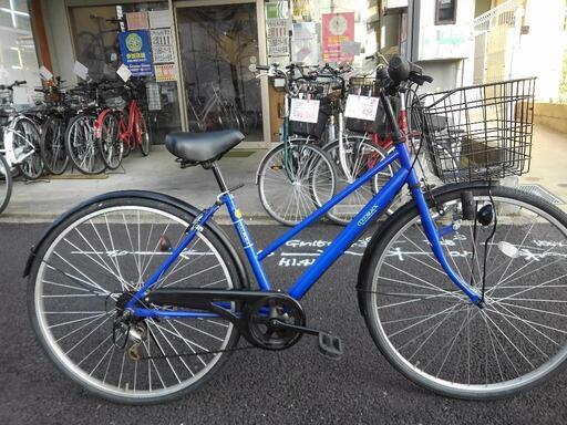 中古自転車３３５４　前後タイヤ新品！　２７インチ　６段ギヤ　ダイナモライト