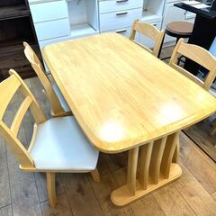 ♪回転チェアで出入りラクラク♪4人用ダイニングセット♪
