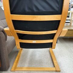 ★ジモティ割あり★ NITORI リクライニングチェア 黒 H94×D114.5×W67.3 クリーニング済み TJ10525の画像