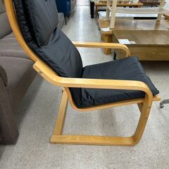 ★ジモティ割あり★ NITORI リクライニングチェア 黒 H94×D114.5×W67.3 クリーニング済み TJ10525の画像